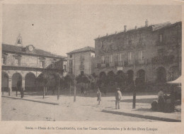Delcampe - ESPAÑA Soria Castilla Y León Plaza Constitución Y Casas Unposted #SCF698 - Soria