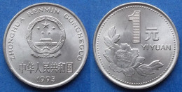 Delcampe - CHINA - 1 Yuan 1993 "Peony Blossom" KM# 337 Peoples Republic (1949) - Edelweiss Coins - Chine