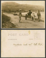 Delcampe - North China Old Real Photo Postcard Manchurian Water Cart Donkey Chinaman Coolie - China
