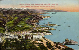Delcampe - CPA La Cote D'Azur Vol D'Aeroplance De Nice A Menton - Panoramic Views
