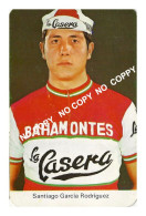 Delcampe - CARTE CYCLISME SANTIAGO GARCIA TEAM LA CASERA - BAHAMONTES 1971 ( COUPE FORMAT 7 X 10,7 ) - Radsport