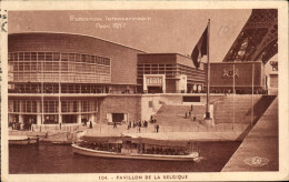 Delcampe - CPA Exposition Internationale Paris 1937 Pavillon De La Belgique Tour Eiffel - Esposizioni