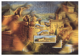 Delcampe - Cartolina FRANCIA Chateau Haut Koenigsbourg 2000 - Sellos (representaciones)