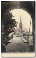 Delcampe - CPA Caen Le Pont Levis Du Chateau Et L'Eglise St Pierre - Caen