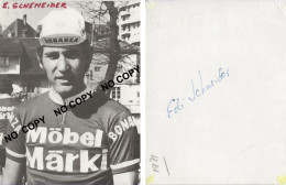 Delcampe - CARTE CYCLISME EDDY SCHNEIDER TEAM MOBEL 1971 ( COUPE; FORMAT 8,4 X 11 - Radsport