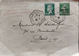 Delcampe - Cachet Paris IX Bureau Du Petit Journal Sur Devant De Lettre - Manual Postmarks