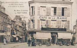 Delcampe - DEPT 76 MONTIVILLIERS CAFÉ DE LA MAIRIE R.AUBIN TRÈS  BELLE ANIMATION 9X14 REIMPRESSION DE CARTES ANCIENNES - Montivilliers