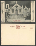 Delcampe - Bermuda Old Postcard St. Peters Church St. Georges Steps Stairs Clock Tower - 2b - Bermuda