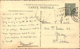 Delcampe - 1926  CAD DAGUIN D' ANNECY  Envoyée à GRAY - Lettres & Documents