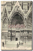 Delcampe - CPA Reims Portail Gauche Detruit Par Les Allemands En 1914 Cathedrale - Reims