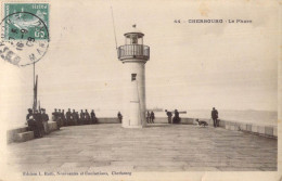 Delcampe - 50 - CHERBOURG , 44 , Le Phare - Edit. Ratti Cherbourg 1908 - Cherbourg