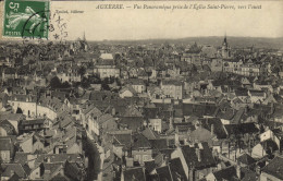 Delcampe - CPA Auxerre Vue Panoramique Prise De L'Eglise Saint Pierre - Auxerre