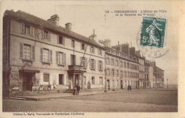 Delcampe - 50 - CHERBOURG , 18 , L'Hotel De Ville Et La Bourse Du Travail - Edit. Ratti Cherbourg 1908 - Cherbourg