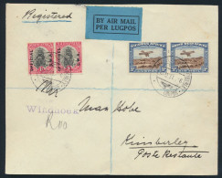 Delcampe - Afrika Namibia 164-5 D 19-20 FLugpost Brief Erstflug Als Einschreiben Je Paar 3p - Namibia (1990- ...)