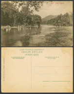 Delcampe - Ceylon Old Postcard River Scene, Groups Of Native People, Boats Canoes, Panorama - Sri Lanka (Ceylon)