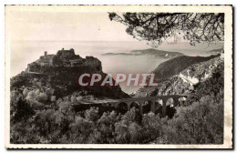 Delcampe - CPA Eze Village Vue Le Cap Ferrat Roue De La Corniche - Eze