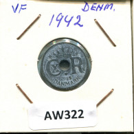 Delcampe - 10 ORE 1942 DANEMARK DENMARK Münze #AW322 - Danemark