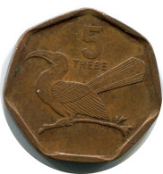 Delcampe - 5 THEBE 1998 BOTSWANA Pièce #AX377 - Botswana