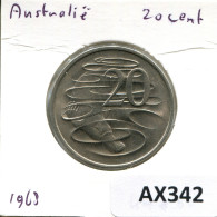 Delcampe - 20 CENTS 1968 AUSTRALIE AUSTRALIA Pièce #AX342 - 20 Cents