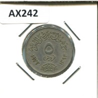 Delcampe - 5 QIRSH 1972 EGIPTO EGYPT Islámico Moneda #AX242 - Egypte