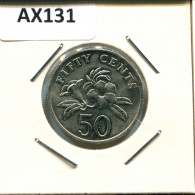Delcampe - 50 CENTS 1985 SINGAPUR SINGAPORE Münze #AX131 - Singapour
