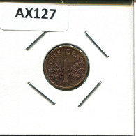Delcampe - 1 CENT 1989 SINGAPUR SINGAPORE Münze #AX127 - Singapour