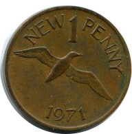 Delcampe - 1 PENNY 1971 GUERNSEY Moneda #AX105 - Guernesey