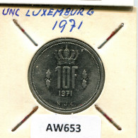 Delcampe - 10 FRANCS 1971 LUXEMBOURG Pièce #AW653 - Luxembourg