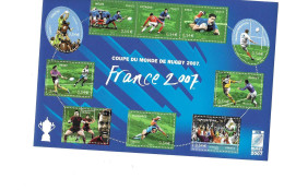 Delcampe - BF 110 Coupe Du Monde De Rugby 2007 Luxe 5,40 € De Faciale Cote 17 Euros - Neufs