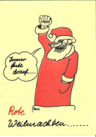 Delcampe - „Rote Weihnachten“, Illustration „Kuro“, Klappkarte, Innenseite Beschrieben - Santa Claus