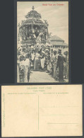 Delcampe - Ceylon Old Postcard Hindu Vale Car Colombo, Festival, Horse Native Men And Women - Sri Lanka (Ceylon)