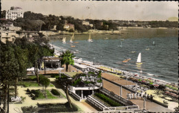 Delcampe - CPSM Juan Les Pins Vue D Ensemble Avec La Plage Du Grand Pin Et Le Provencal Collection Le Cote D Azur - Juan-les-Pins