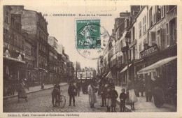 Delcampe - 50 - Cherbourg - Rue De La Fontaine - Edit. Ratti Cherbourg 1908 - Cherbourg