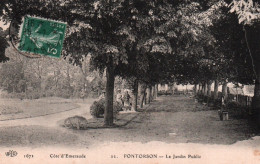 Delcampe - CPA - PONTORSON - Le Jardin Public - Edition E.Le Deley - Pontorson