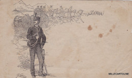 Delcampe - # MILITARI -Q. CENNI 1901 -RARA PROVA DI STAMPA SU CARTA LEGGERA  3a ARTIGLIERIA - Regimente