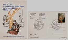 Delcampe - # Sindacato FILCA  CISL- 6° CONGRESSO NAZ. - UDINE 1977 ..con Annullo - Autres & Non Classés