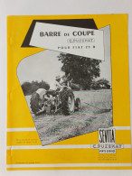 Delcampe - Prospectus 2p. Années 50 Barre De Coupe Pour Tracteur Fiat 25 R Puzenat SEVITA Trous D'agrafes Sur Le Côté - Werbung