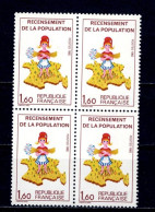 Delcampe - 2202 A Corse Sans Chiffre 7 Dans Bloc De 4 - Neufs