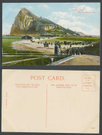 Delcampe - Gibraltar Old Colour Postcard The Rock From Spanish Lines, Horse Carts, Panorama - Gibraltar