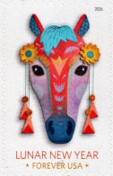Delcampe - USA - 2026 - Lunar New Year Of The Horse - Mint Self-adhesive Stamp With Hot Foil Intaglio - Neufs