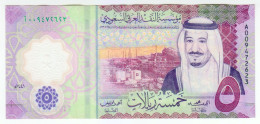 Delcampe - 2020 Saudi Arabia 5 Riyals 009472623 Polymer Banknote Money Currency - Arabie Saoudite