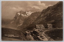 Delcampe - Kleine Scheidegg Mit Dem Wetterhorn Carte Postale Postcard - Sonstige & Ohne Zuordnung
