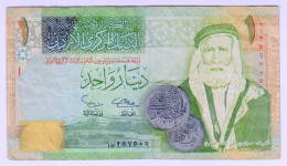 Delcampe - 2002 Jordan Kingdom 1 Dinar Paper Banknote Money Currency - Jordanie