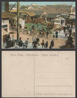 Delcampe - China Old Colour Postcard A Chinese City Street Scene Rickshaw Coolies Shop 萬寶金 - China
