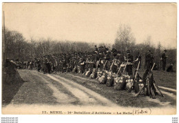 Delcampe - RUEIL.16e Bataillon D'Artillerie, La Halte.  Au Dos Chanson Pour Artilleurs Adressée Au Ministère De La Guerre F.M - Rueil Malmaison