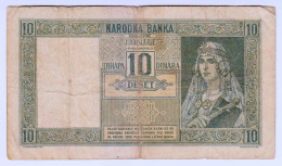 Delcampe - 1939 Kingdom Yugoslavia 10 Dinara 557 Paper Banknote Money Currency - Yougoslavie
