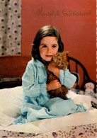 Delcampe - Fillette  Chat - Cat Girl -katze Kind -  Poes En Meisje In Bed - Abbildungen