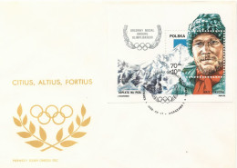 Delcampe - Poland (2778): FDC.block 92 Jerzy Kukuczka - FDC