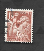 Delcampe - Timbre Oblitéré - Type Iris D'une Valeur De 1 Franc Cinquante Centimes - Yvert Et Tellier N° 435 - Année 1939 - 1939-44 Iris