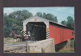 Delcampe - Etats-Unis – Pennsylvania Dutch Country – Covered Bridge With Horse And Buggy – Animée – Éditeur : STEL-MAR – Non Circul - Sonstige & Ohne Zuordnung